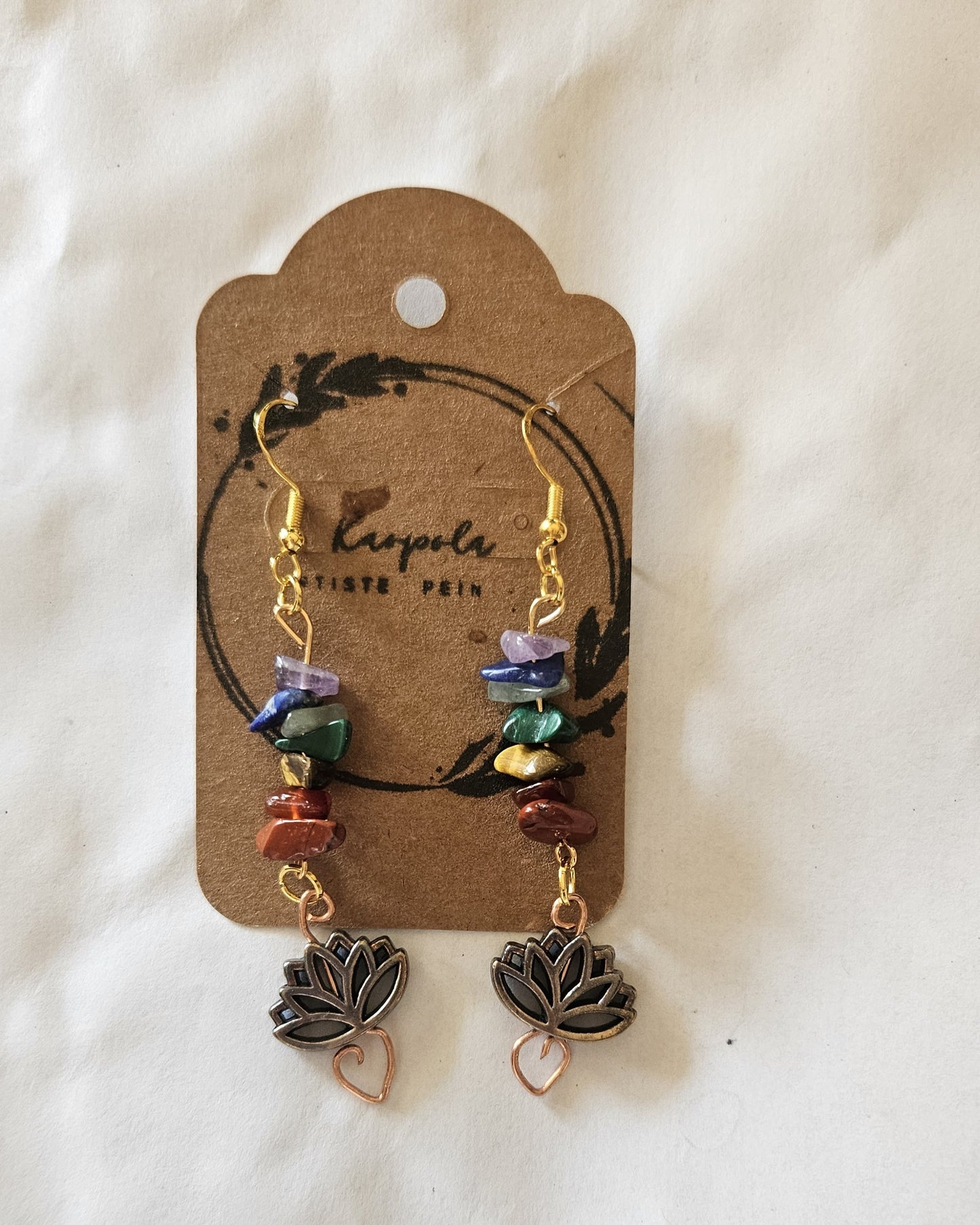 Boucles d'oreille, 7 Chakras