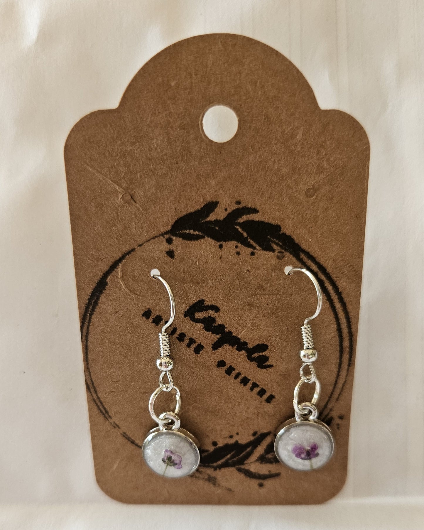 Boucles d'oreille Micro violette