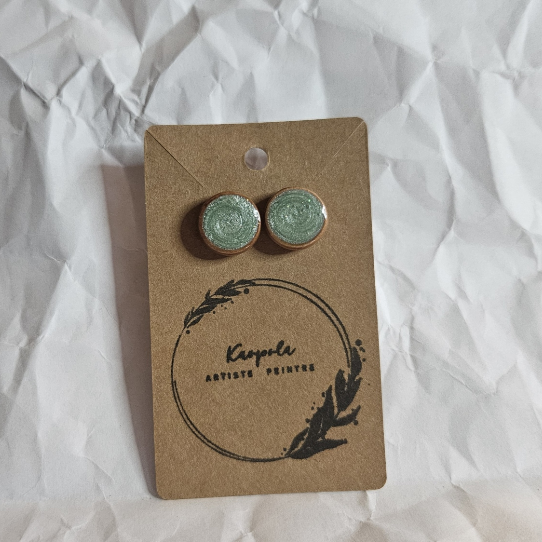 Bois d'oreilles turquoise