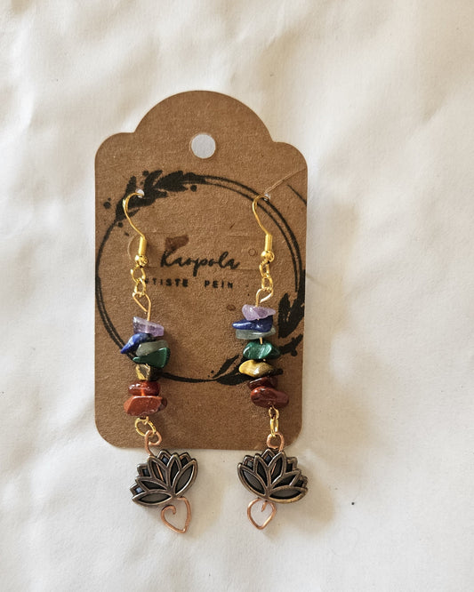Boucles d'oreille, 7 Chakras