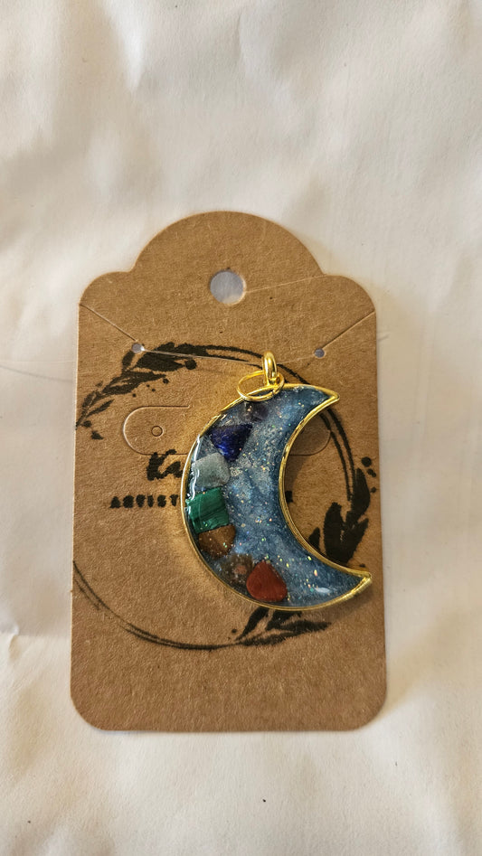 Lune bleu de chackras
