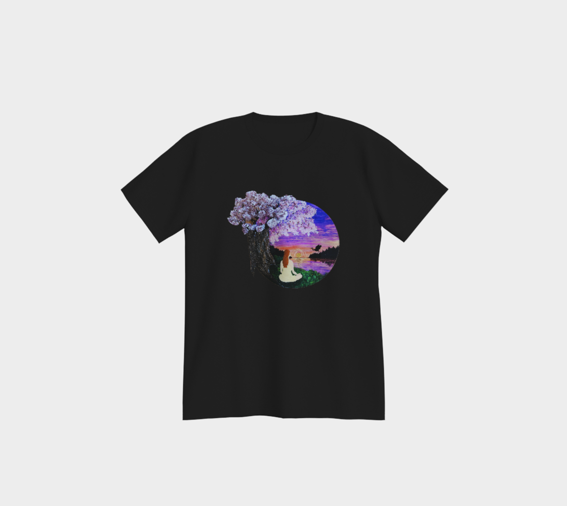 T-Shirt Noir Bulle de sérénité