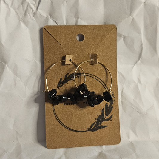 Anneaux de Jaspe Noir
